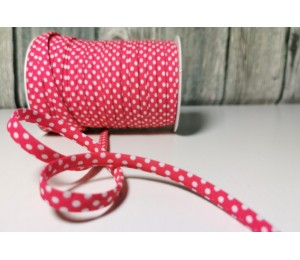 Spaghetti Band Kordel 7mm Polka Dots Pünkchten pink